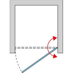 Jednokřídlé dveře Ronal Top - Line S 750 x 2000 mm, černá matná/sklo čiré