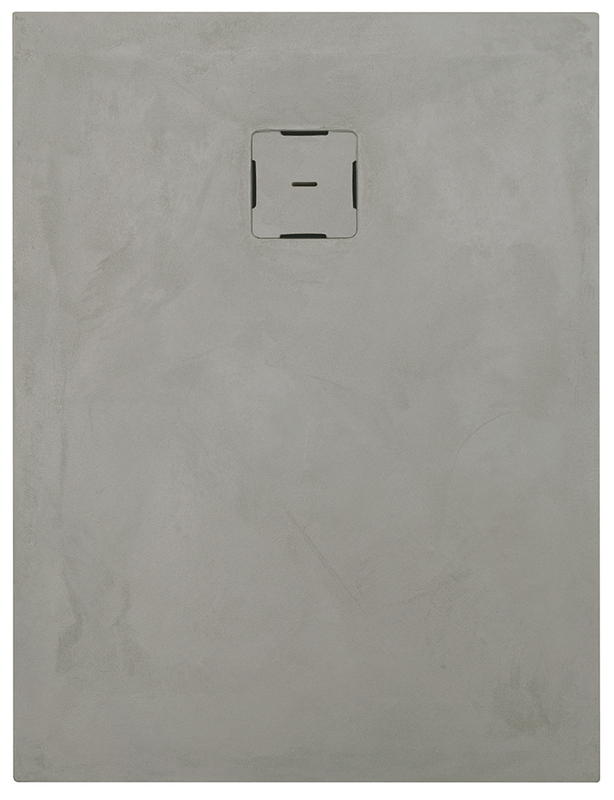 Obdélníková sprchová vanička Ronal Calce z litého mramoru (Mineralite) 900 x 800 x 30mm, písková