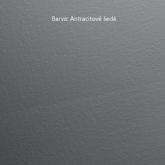 Obdélníková sprchová vanička Ronal Air z litého mramoru (Mineralite) 1600 x 800 x 20mm, antracitově šedá
