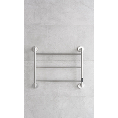 Elektrický sušák ručníků PMH Britta 859 x 712 mm, elektrické připojení vlevo, 42 W, Leštěná nerez
