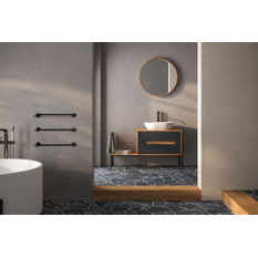 Elektrický sušák ručníků PMH Inga 859 x 91 mm, elektrické připojení vlevo, 17 W, Leštěná nerez