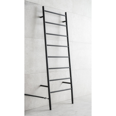 Elektrický sušák ručníků PMH Maia 600 x 1700 - 1770 mm, elektrický kabel vpravo, 93 W, Černá pololesklá RAL 9017