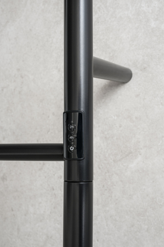 Elektrický sušák ručníků PMH Maia 600 x 1700 - 1770 mm, elektrický kabel vpravo, 93 W, Leštěná nerez