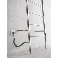 Elektrický sušák ručníků PMH Maia 600 x 1700 - 1770 mm, elektrický kabel vpravo, 93 W, Leštěná nerez