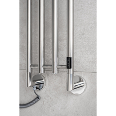 Elektrický sušák ručníků PMH Mona 331 x 1533 mm, elektrický kabel vpravo, 93 W, Leštěná nerez