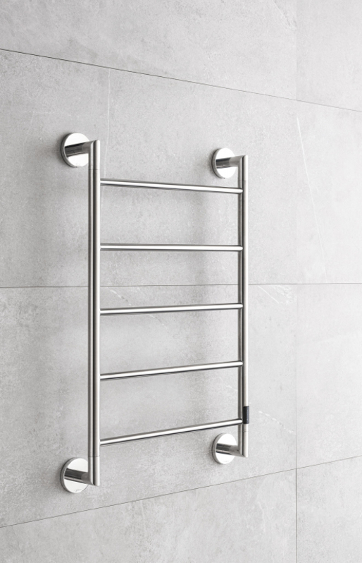 Elektrický sušák ručníků PMH Niklas 657 x 952 mm, elektrické připojení vlevo, 54 W, Leštěná nerez