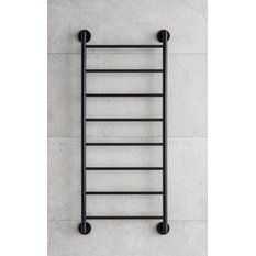 Elektrický sušák ručníků PMH Niklas 657 x 1462 mm, elektrické připojení vpravo, 93 W, Černá pololesklá RAL 9017