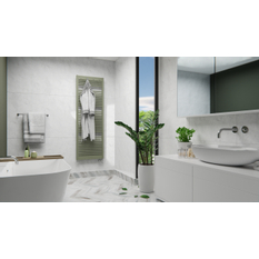 Těleso koupelnové trubkové Isan Life 1575 x 600 mm, 916 W, klasické připojení, sněhově bílá RAL 9016