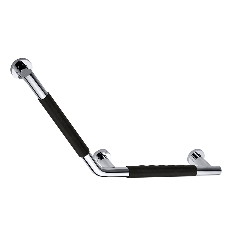 Madlo lomené135° Bemeta Omega levé 680 mm chrom/černá guma