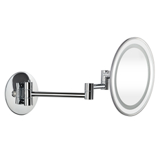Zrcátko kosmetické s LED osvětlením pr.225 mm chrom