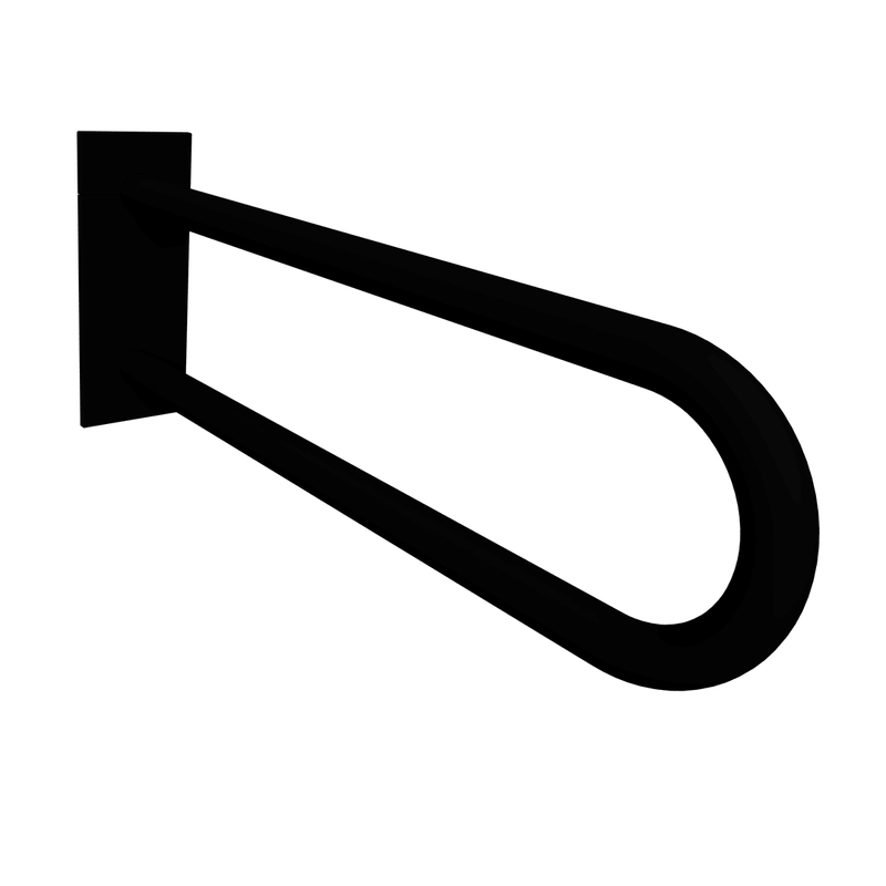 Madlo invalidní podpěrné Bemeta Help tvar ˝U˝ 600 mm černé s krytkou