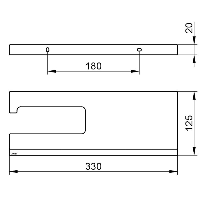 Držák na toaletní papír Keuco Edition 90 Square, pochromováno/kouřového skla