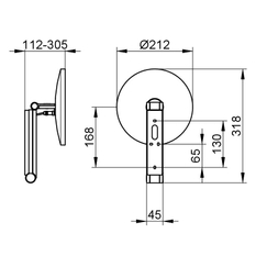 Kosmetické zrcátko Keuco, bronz kartáčovaný