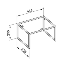 Podstavec Keuco Plan, 460 x 255 x 360 mm, inox matný