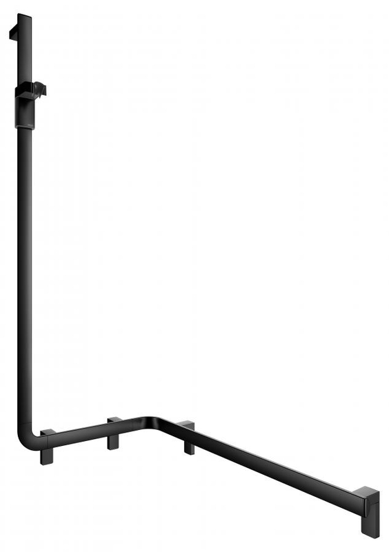 Sprchové madlo se sprchovou tyčí Keuco Axess, 850/531/1301 mm, černý matná