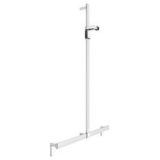 Sprchové madlo se sprchovou tyčí Keuco Axess, 1000/1301 mm, stříbrně eloxovaný hliník/pochromováno