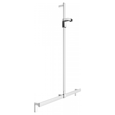 Sprchové madlo se sprchovou tyčí Keuco Axess, 1200/1301 mm, stříbrně eloxovaný hliník/pochromováno