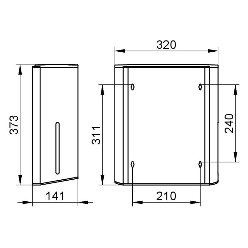 Zásobník na papírové ručníky Keuco Plan, černá matná