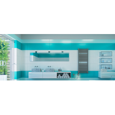 Těleso koupelnové trubkové elektrické Koralux Linear Max KLMA 1500/450, výkon 600 W, topné těleso s integrovaným regulátorem ovládaný aplikací, barva bílá