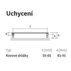 Těleso koupelnové trubkové Isan Atria 1520 x 550 mm, 761 W, kombi + klasické připojení, sněhově bílá RAL 9016