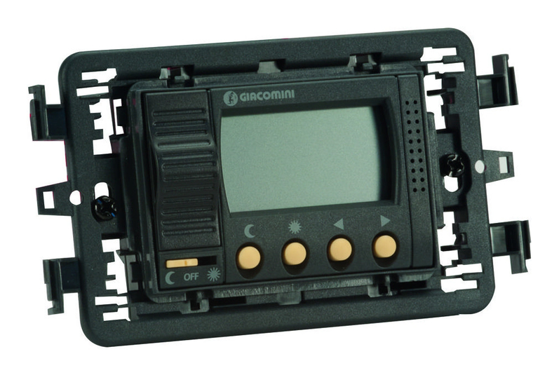 Termostat prostorový Giacomini pro topení/chlazení, 230V - černý