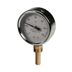 Teploměr s jímkou Giacomini spodní, 1/2˝ 0°-120°C