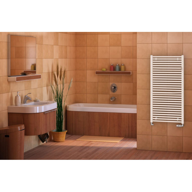 Těleso koupelnové trubkové Isan Avondo 775 x 500 mm, 409 W, klasické připojení, sněhově bílá RAL 9016