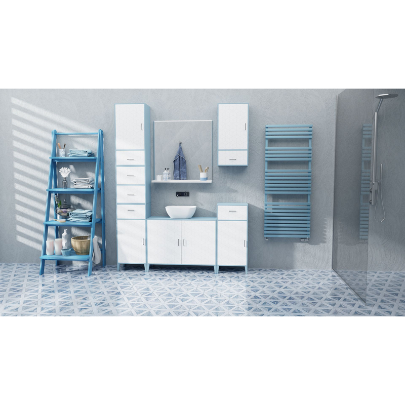 Těleso koupelnové trubkové Isan Club Edge 1470 x 600 mm, 861 W, klasické připojení, sněhově bílá RAL 9016