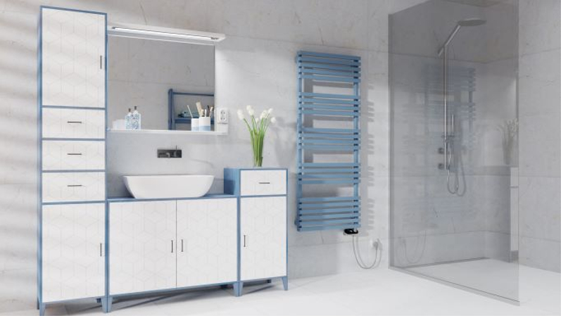 Těleso koupelnové trubkové Isan Club Sky 1470 x 600 mm, 810 W, klasické připojení, sněhově bílá RAL 9016