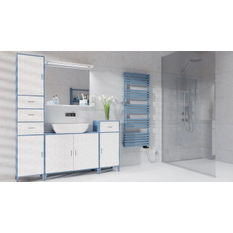 Těleso koupelnové trubkové Isan Club Sky 1470 x 600 mm, 810 W, klasické připojení, sněhově bílá RAL 9016