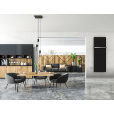Těleso koupelnové elektické Isan E-Arte 1765 x 456 mm, 600 W, elektrické s topnou fólií, sněhově bílá RAL 9016