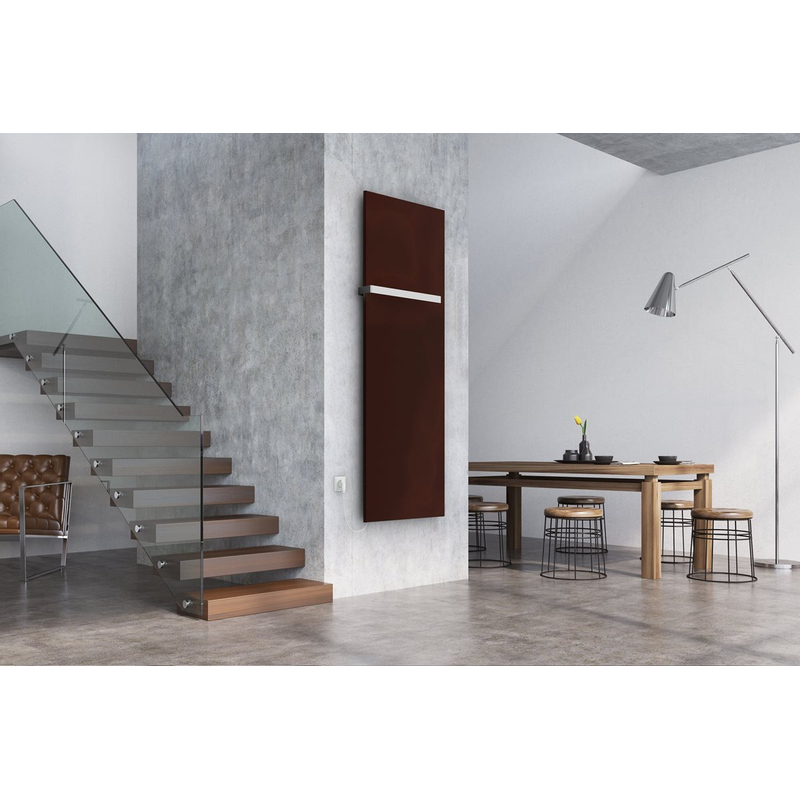 Těleso koupelnové elektické Isan E-Saga 1765 x 456 mm, 600 W, elektrické s topnou fólií, sněhově bílá RAL 9016