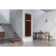 Těleso koupelnové elektické Isan E-Saga 1765 x 456 mm, 600 W, elektrické s topnou fólií, sněhově bílá RAL 9016