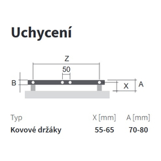 Těleso koupelnové trubkové Isan Gala 1465 x 600 mm, 756 W, univerzální připojení, sněhově bílá RAL 9016