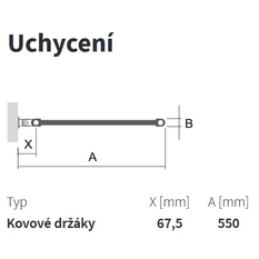 Těleso koupelnové trubkové Isan Grenada Plus 1775 x 750 mm, 600 W, elektrické s regulátorem Mini PW, sněhově bílá RAL 9016