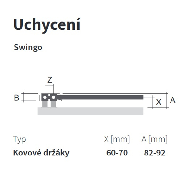 Těleso koupelnové trubkové Isan Swingo 1210 x 610 mm, 599 W, levé, klasické připojení, sněhově bílá RAL 9016