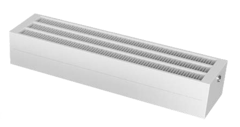 Konvektor Isan Exact K33W, 280 x 700 mm, 1459 W, připojení AD, na zem, bez mřížky, bílá