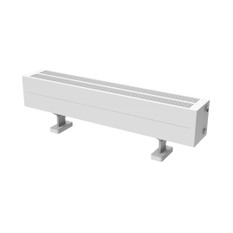 Konvektor Isan Exact K22, 140 x 4600 mm, 3838 W, připojení AD, na zem, s lineární mřížkou, bílá