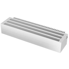 Konvektor Isan Exact K44, 280 x 1100 mm, 2910 W, připojení AD, na zem, s lineární mřížkou, bílá
