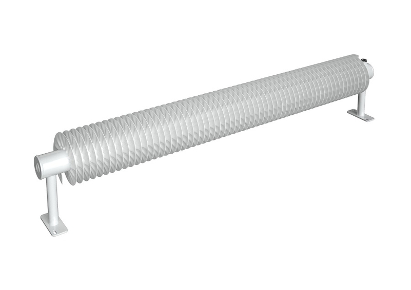 Radiátor žebrový Isan Spiral RA1 89 x 169 x 1200 mm, 599 W, na zeď, bílá