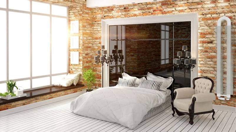 Radiátor žebrový Isan Spiral RAO2 32 x 92 x 2800 mm, 1629 W, na zeď, bílá