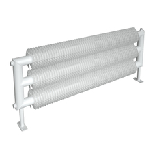 Radiátor žebrový Isan Spiral RAT3 32 x 92 x 3000 mm, 2689 W, na zeď, bílá