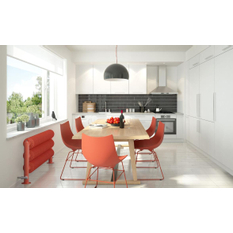 Radiátor žebrový Isan Spiral RAT3 32 x 92 x 3000 mm, 2689 W, na zeď, bílá