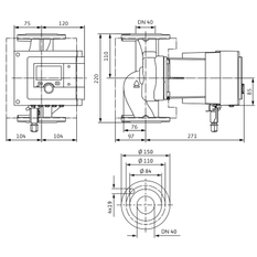 Čerpadlo oběhové mokroběžné Wilo Stratos Maxo 40/0,5-10 PN6/10