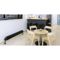 Radiátor žebrový elektrický Isan Spiral RA1, 76 x 156 x 2000 mm, 600 W topná tyč s regulátorem Mini PW, vertikalní na zeď, bílá