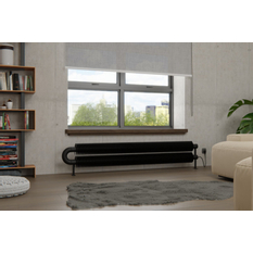 Radiátor žebrový elektrický Isan Spiral RAO2, 57 x 137 x 1750 mm, 700 W topná tyč s regulátorem Mini PW, vertikalní na zeď, bílá