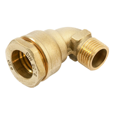 Koleno svěrné - PE trubka General Fittings WA 32 x 1˝ vnější závit, mosaz