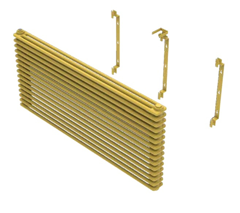 Radiátor článkový Isan Atol horizontální C3 1800 x 306 mm, 1058 W, uchycení na zeď, UV, bílá