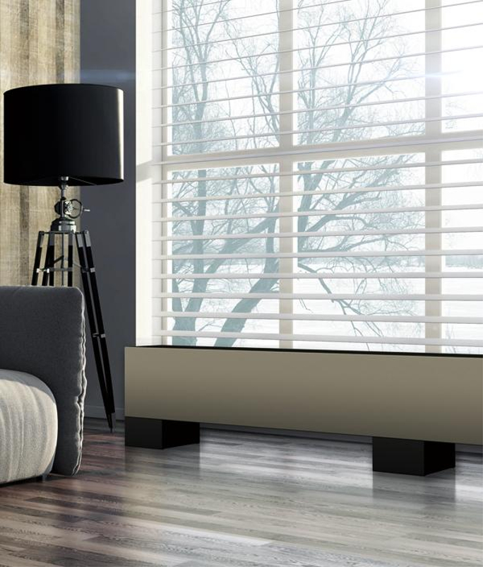 Konvektor samostojný Isan Ecolite Round 600 x 198 x 1600 mm, 2527 W, připojení vpravo, bílá