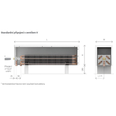 Konvektor samostojný Isan Ecolite Cube 200 x 138 x 600 mm, 342 W, připojení vpravo, bílá